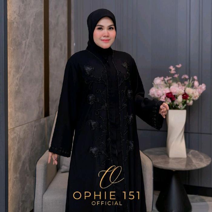 OPHIE151 ABAYA KAREEMA OUTER HITAM