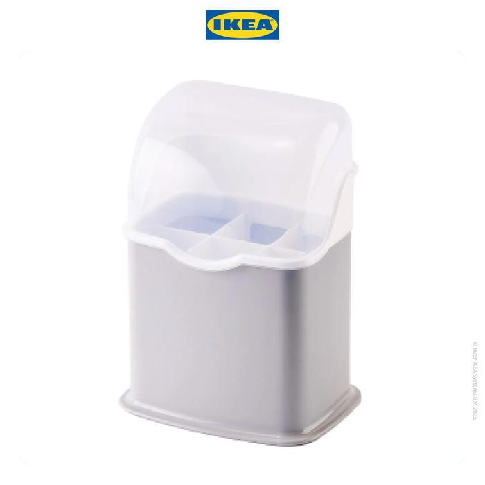IKEA SHINPO Tempat Sendok Abu Putih 18cm