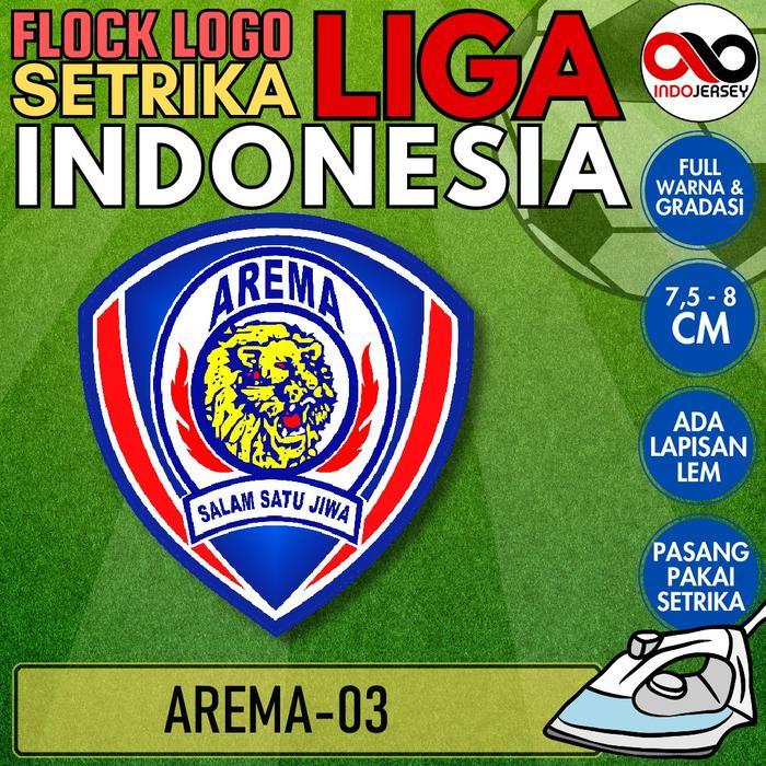 Patch Badge Emblem Flock Setrika iron-on Baju Jersey Logo Liga Sepak Bola Indonesia AREMA 03