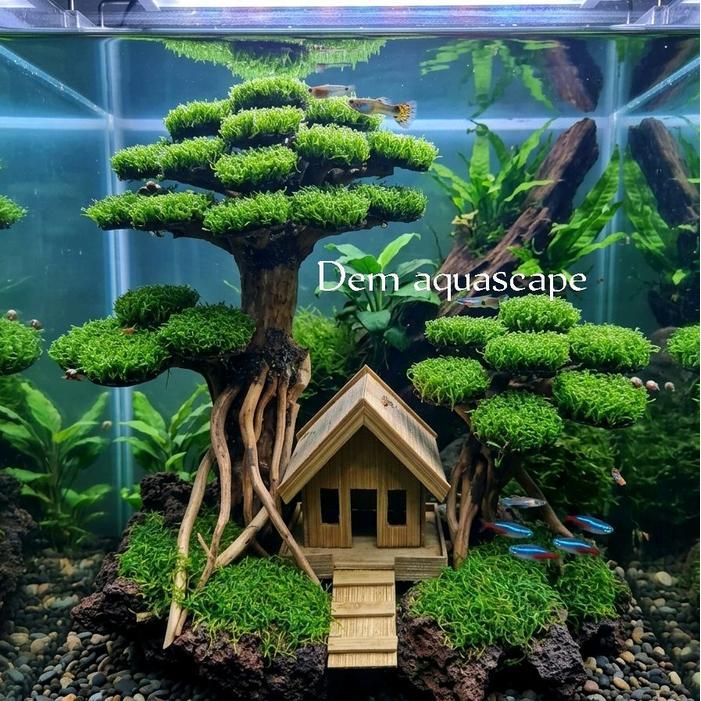 Bonsai sintetis Aquascape hiasan aquarium