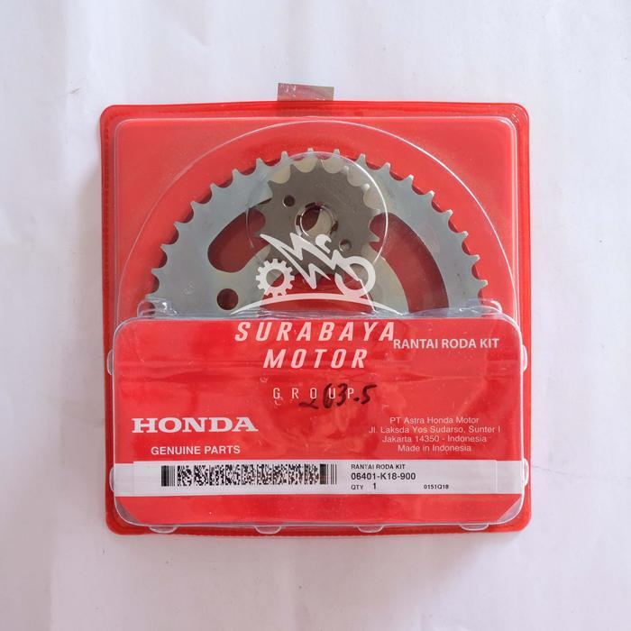 Gearset Verza K18 Ahm Honda Original Set Rantai Gear Komplit Asli 100%