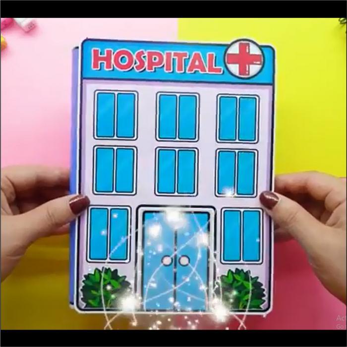 Toca Boca Mainan Edukasi Paper Book Paper Doll Toca Life World Quiet Book#54 Hospital In Quiet Book