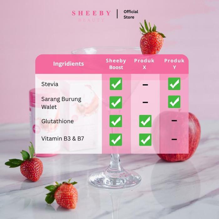 [3 Box] Sheeby Collagen Drink Booster (Extra 90Gr) Minuman Collagen Drink, Vitamin C, Fish Collagen