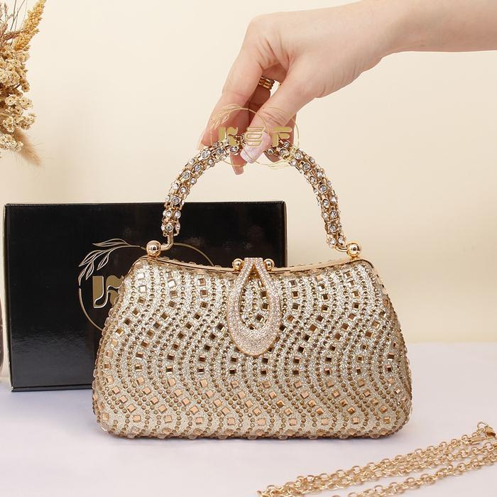 Kef Tas Pesta Permata Jinjing Mewah Emma 1110/ Clutch Partybag Diamond Eveningbag Dinnerbag Tas