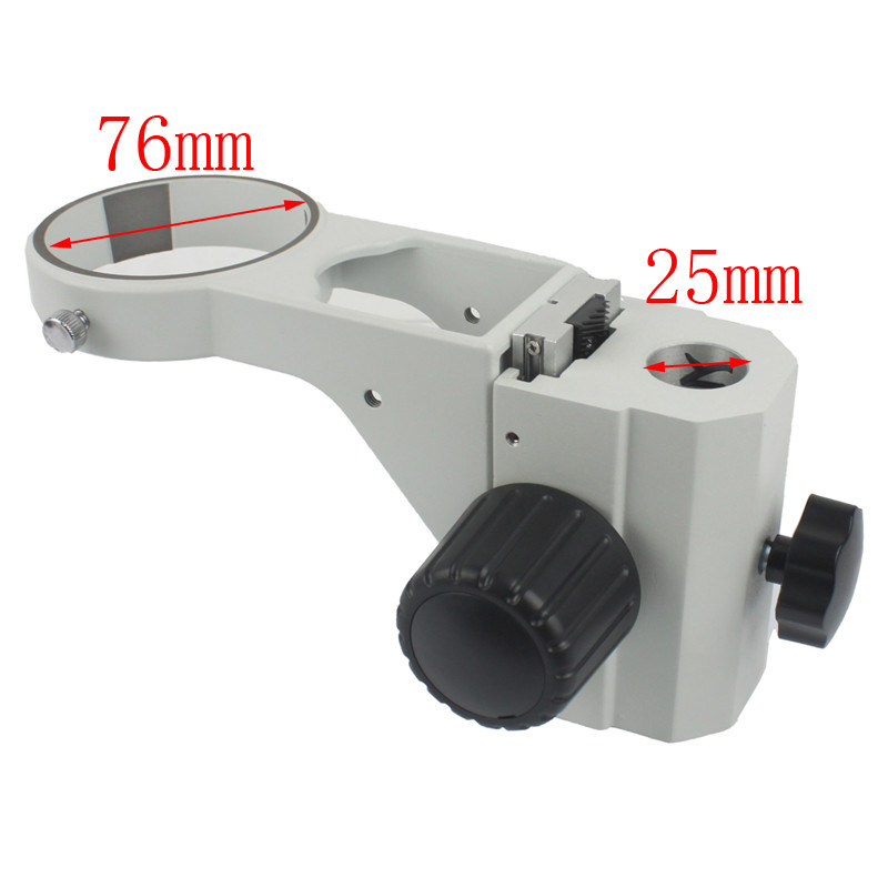 Braket Penyangga Mikroskop Diameter 76Mm Mikroskop Zoom Stereo Lengan Mikroskop Binokuler Trinokuler