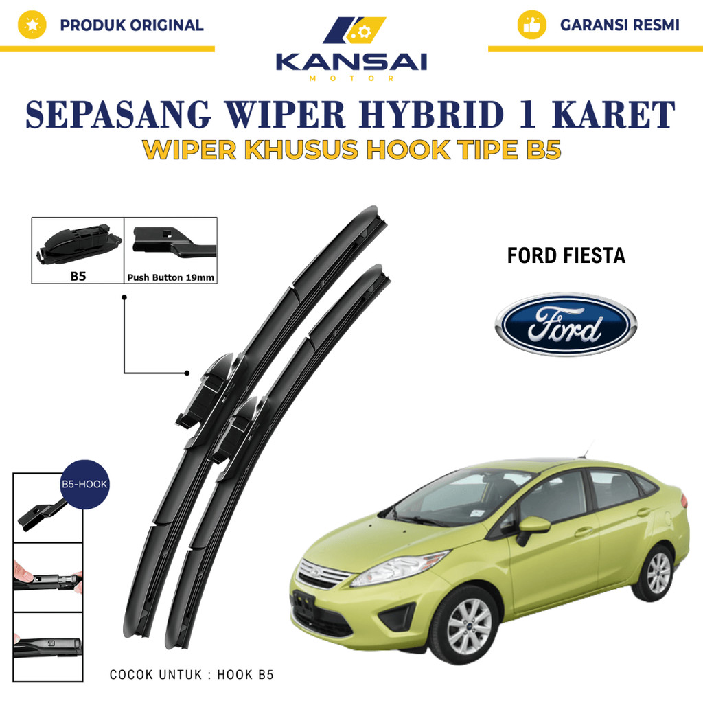 Wiper Ford Fiesta Hybrid Kaca Depan Mobil