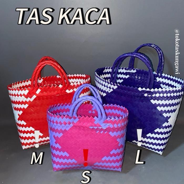 TAS KACA ANYAMAN S,M,L ( Tas Belanja, Hajatan, Syukuran, Souvenir) Harga Murahh
