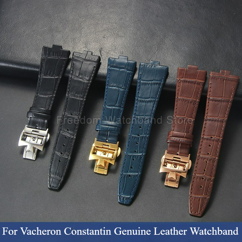 Genuine Leather For Vacheron Constantin Overseas Watch Accessories Vc47040 4500V 7900V 4520
