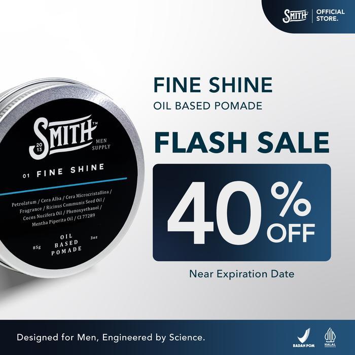 Smith Men Supply - Fine Shine Hair Pomade Oil Based 85Gr / Minyak Rambut Pria Wangi / Scent Menthol