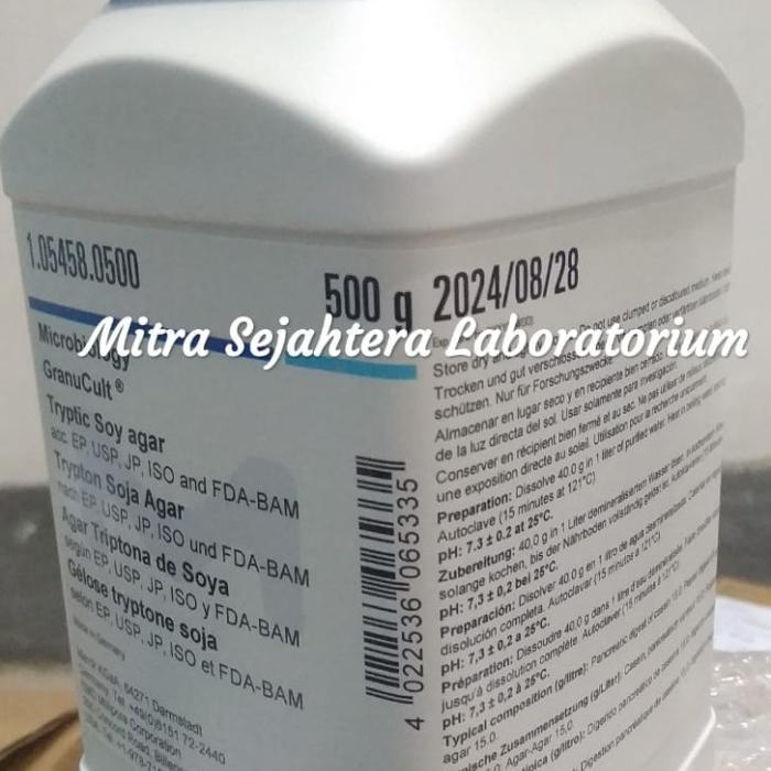 TRYPTIC SOY AGAR MERCK 500 GRAM 105458 / 1.05458.0500 / TSA / 1.05458