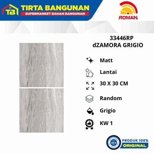 ROMAN KERAMIK 30 X 30 CM FLOOR TILE 33446RP dZAMORA GRIGIO KERAMIK LANTAI KW 1 Kayu
