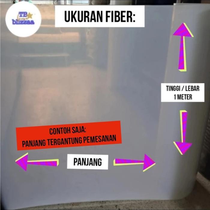 Fiber Pagar 1.2mm Fiber Pagar Premium 1.2mm Fiber Atap Polos Anti UV Penutup Pagar Atap 1.2mm Putih