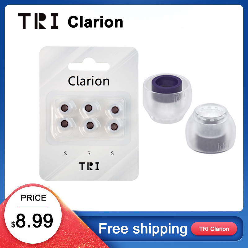 Tri Clarion Silicone Earphone Eartips 3 Pairs For S/M/L Size Headphone Accessory Wired Headset