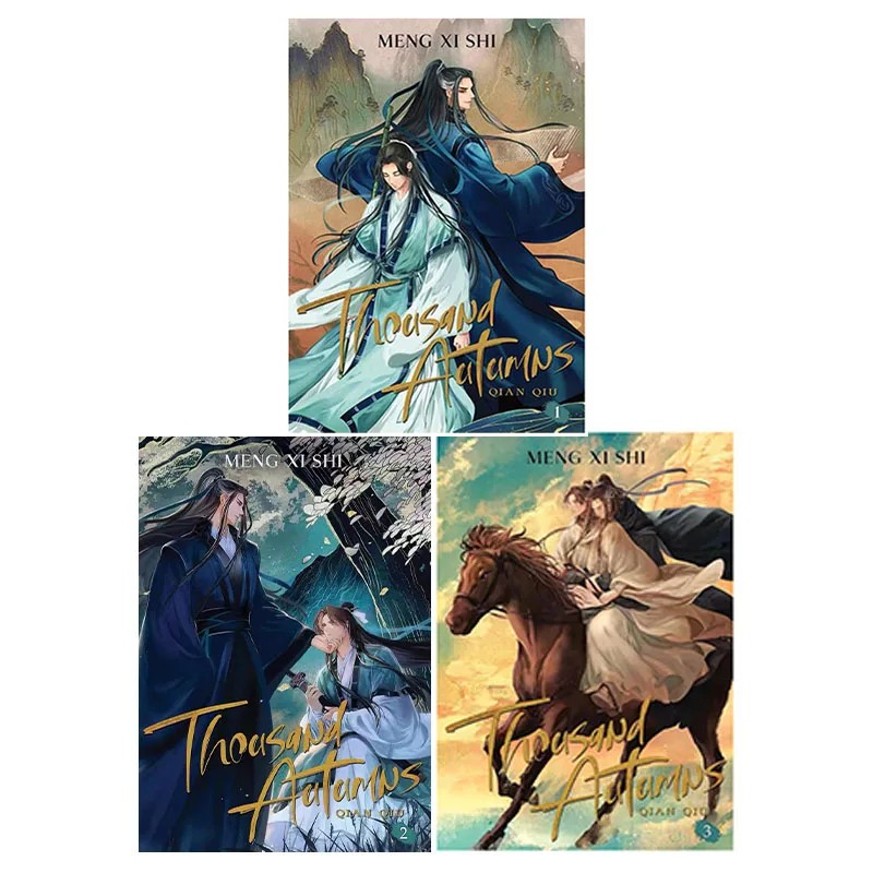 PROMO   Volume 1-3 English Comic Novel Thousand Autumns - Qian Qiu - Meng Xi Shi Chinese BL Manhwa C