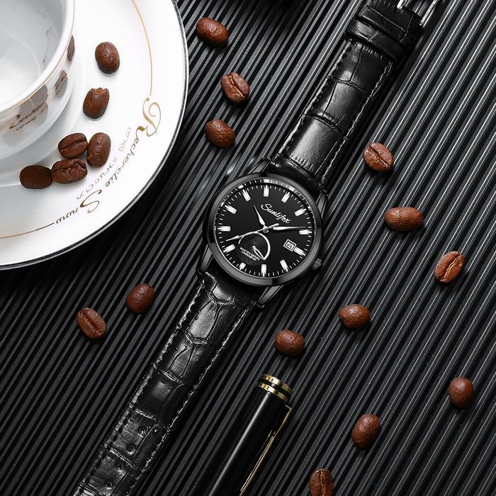Sunlifex Jam Tangan Pria Original Kuarsa Klasik Santai Calendar Jam