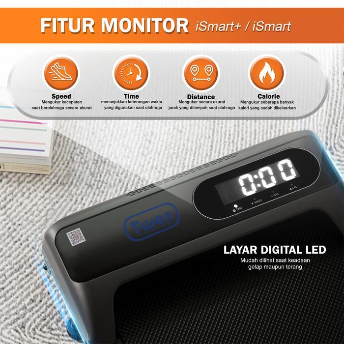 TWEN ISmart+ Treadmill Listrik Lipat Walking Pad Running Pad