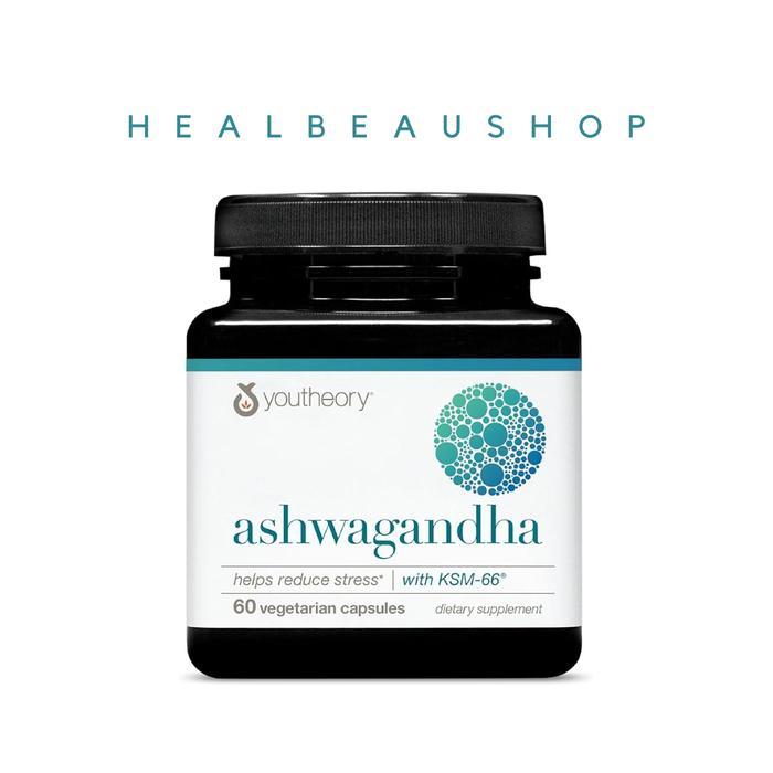 Youtheory Ashwagandha Help Reduce Stress With Ksm-66 60Vcaps
