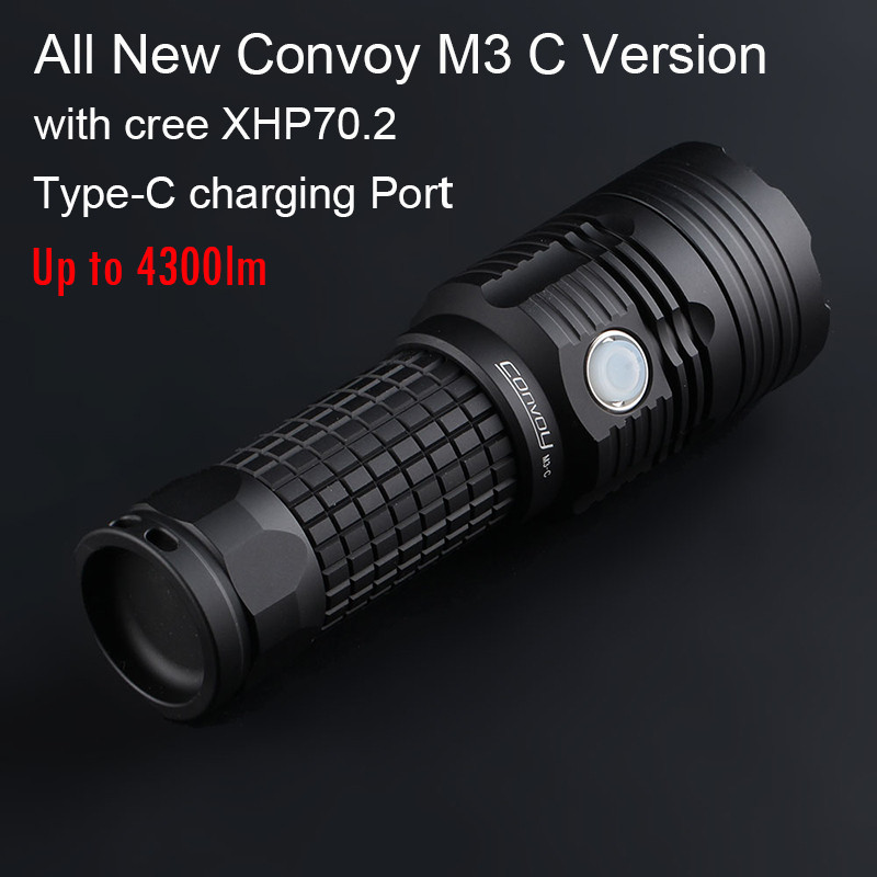 Most Powerful Led Flashlight Convoy M3 C with Cree XHP70.2 Lanterna Torch Flash Light 26650 Camping 