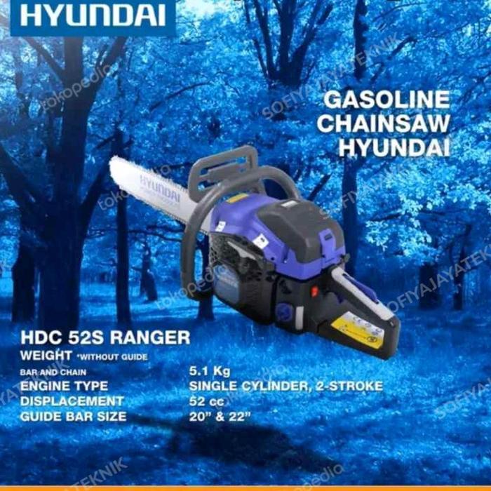 Chainsaw Sparta Hyundai Mesin Potong Kayu-Pohon Senso Censow Chainsaw