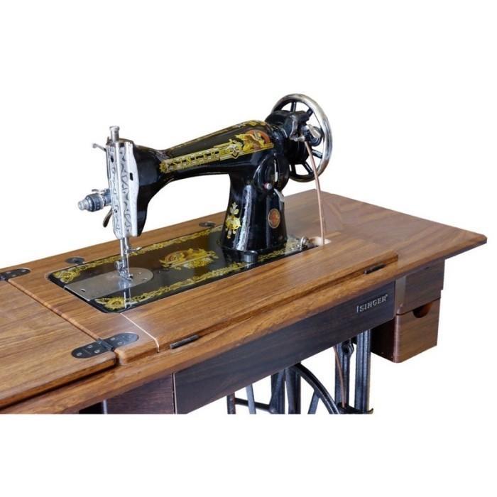 Mesin Jahit Hitam Singer  Jadul Klasik Manual bukan butterfly Original+ Packing Kayu