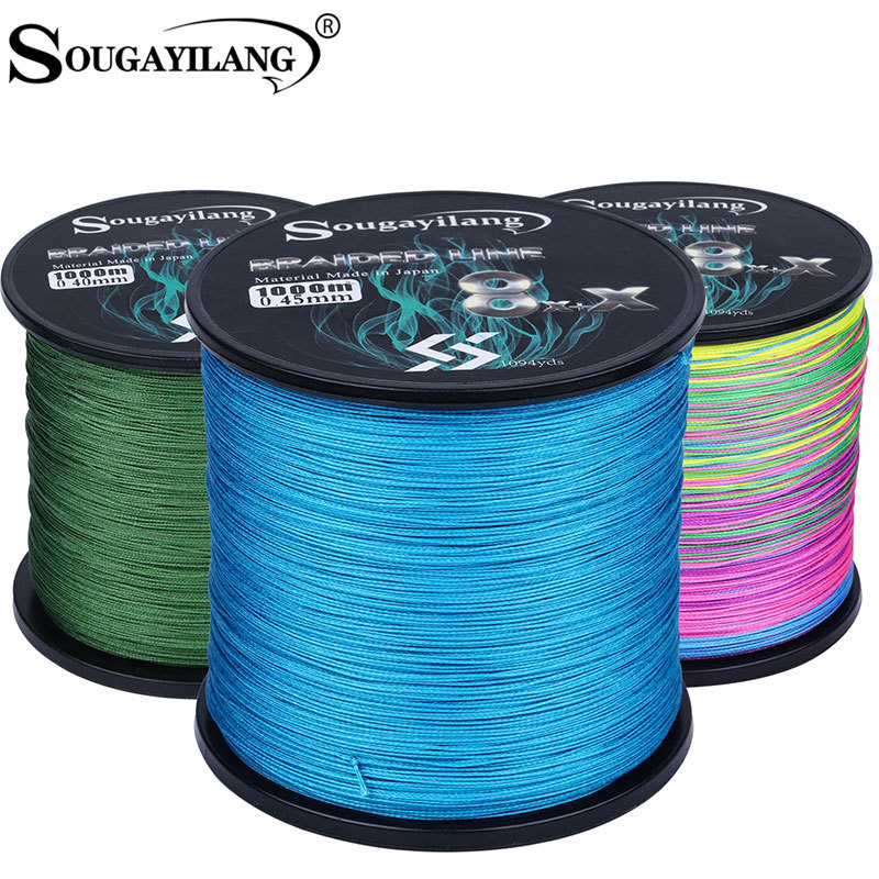 Sougayilang 9 Strands Fishing Line 300/500/1000M Braided PE Fishing Strong Fishing Line