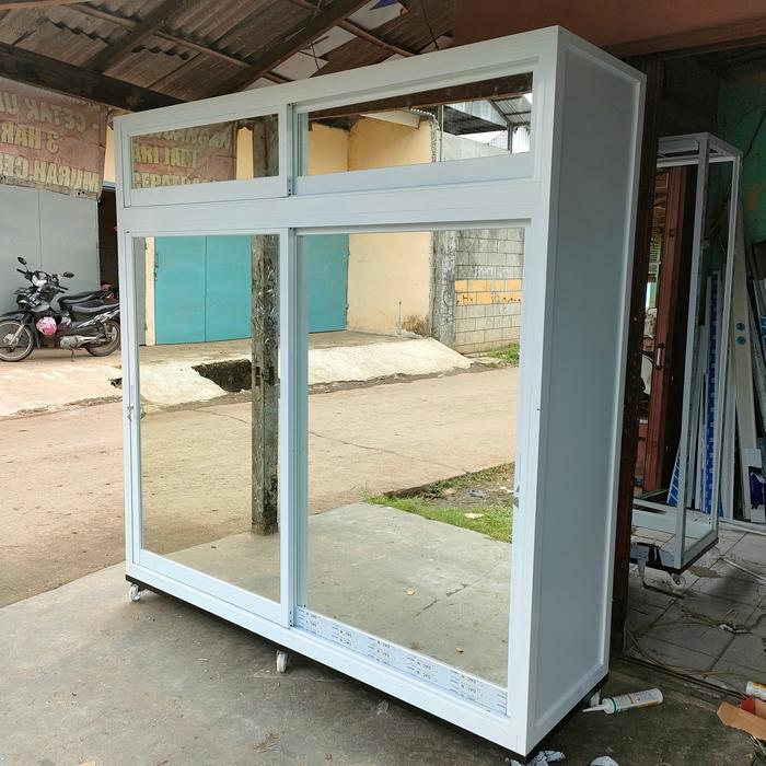 lemari pakaian alumunium acp sliding jumbo baju gamis - by request uk