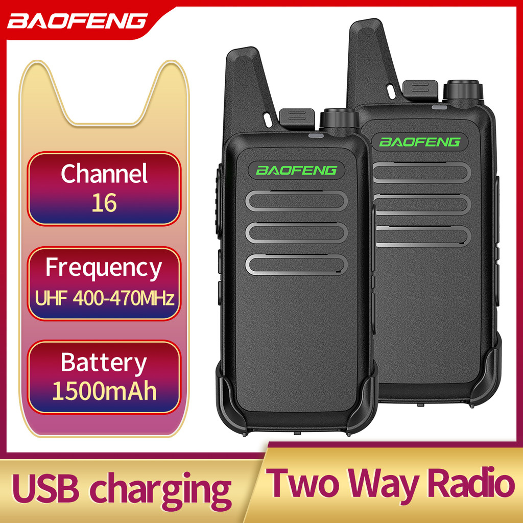 2Pcs Walkie Talkie Baofeng Bf-T20 Portabletwo Way Radio Charging Usb Vox For Bf-C9 Bf-888S Kd-C1 For