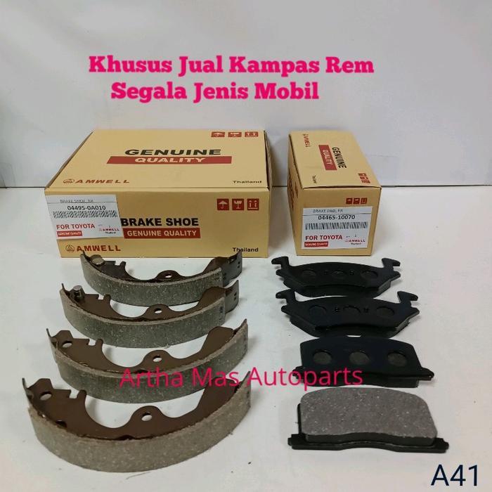 Kampas Rem Set Starlet Kapsul Ep80 Ep81 Komplit Depan Belakang Starlet Kapsul Ep80 Ep81 Cakram Dan