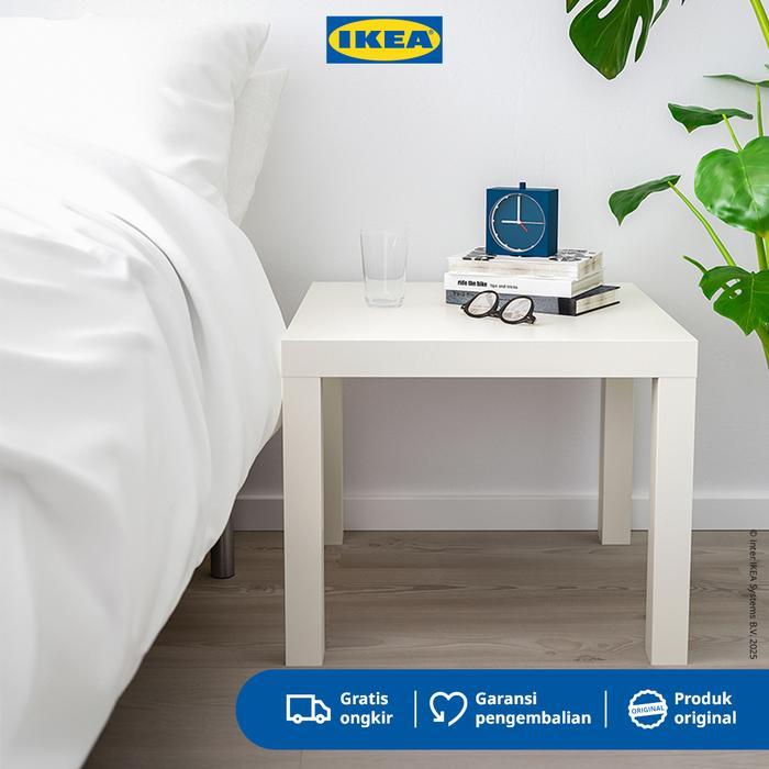Ikea Lack Meja Kecil Samping Sofa Putih Minimalis 55X55 Cm