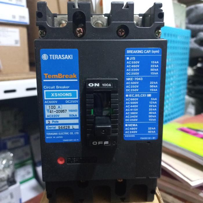MCCB Terasaki XS100NS 3PHASE 100A 50kA original japanTERASAKI ELECTRIC