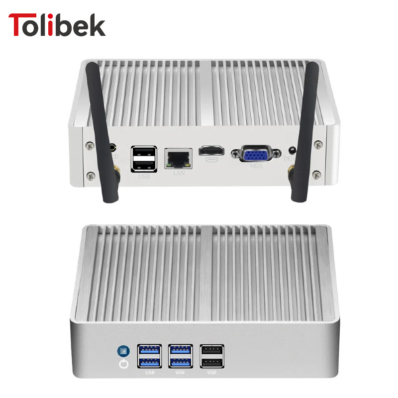 Fanless Pc Compatible With Windows7/10 Linux Intel Core I5-4200U I7-4500U Industrial Pc 8X Usb Ports