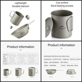 Gelas titanium naturehike NH20CJ005 titanium cup 20CJ