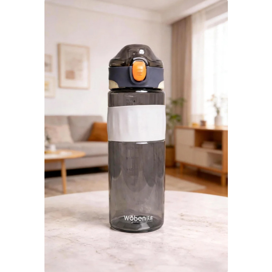 RED HOUSE Botol Minum Woben Tritan 700ML | Tutup Flip Top RED HOUSE Anti Bocor dengan Sedotan