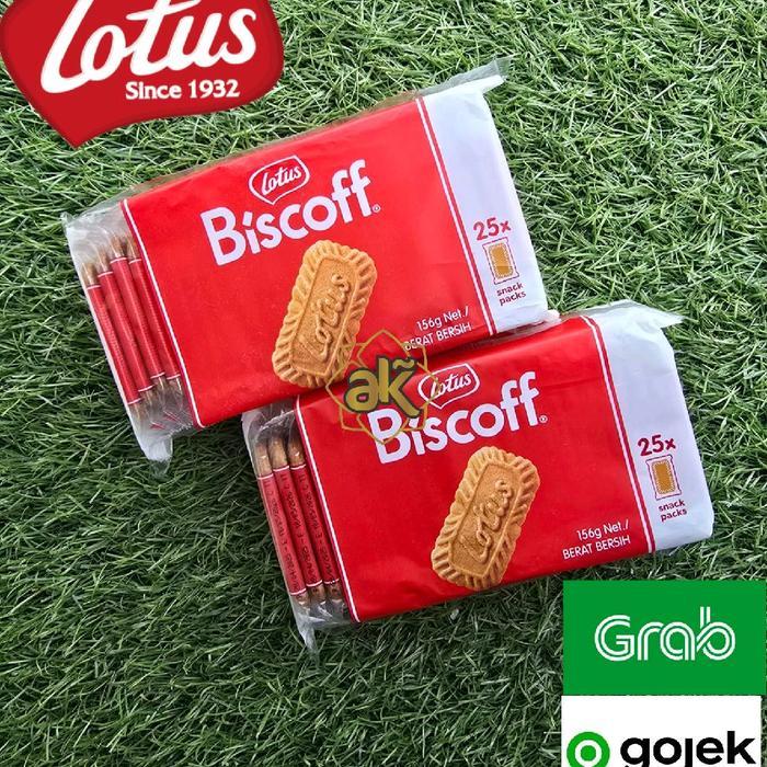 YUMMY Lotus Biskuit Biscoff 156 GR ISI 25 Keping Halal Original Snack Pack Biskuit Favorit Cookies
