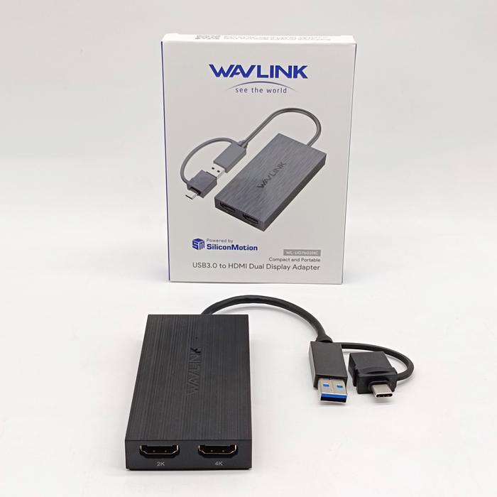 Wavlink USB 3.0/USB C to HDMI Dual Display Adaptor WAVLINK WL-UG7602HC