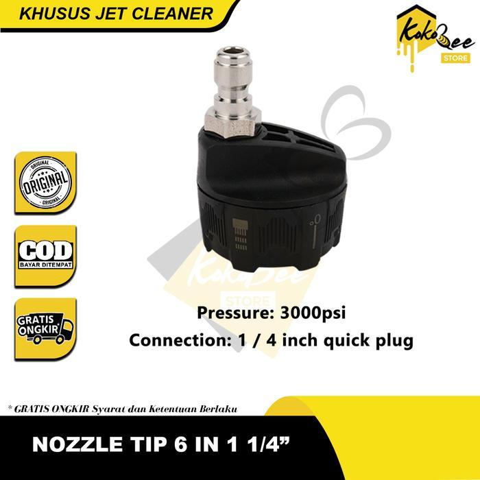 NOZZLE TIP SPRAY QUICK RELEASE CONNECT 1/4" 6 MODE SEMPROTAN