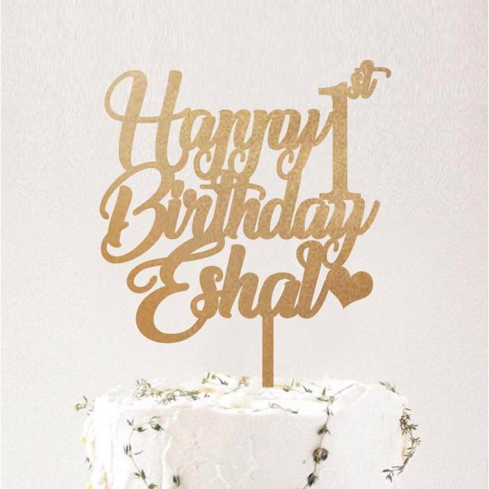 Cake Topper Akrilik / Hiasan Kue Akrilik Custom / Penghias Kue