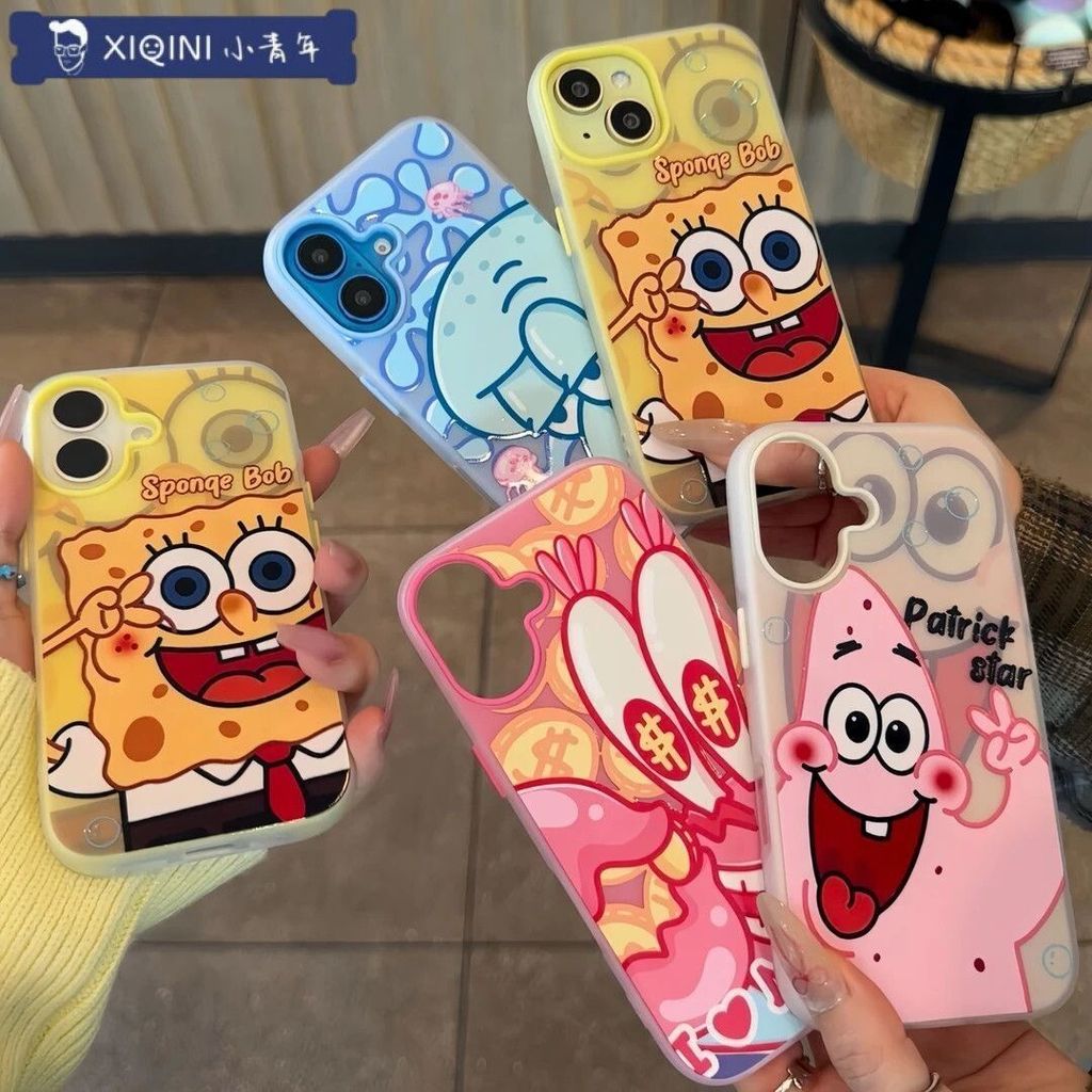 Lucu Anti Gores Spongebob Case Xiaomi C85 C71 C65 Xiaomi 15T Pro Poco F7 M7 Plus C75 Case