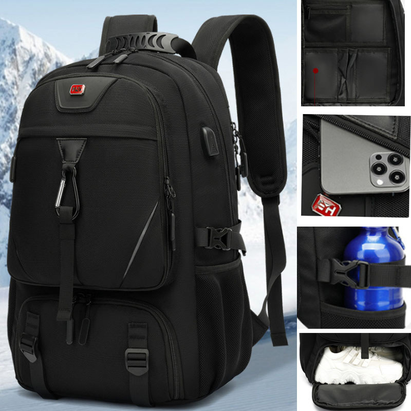 50/60/80L Unisex Men Outdoor Backpack USB Large Capacity Travel Pack Sports Trekking Rucksack Hiking