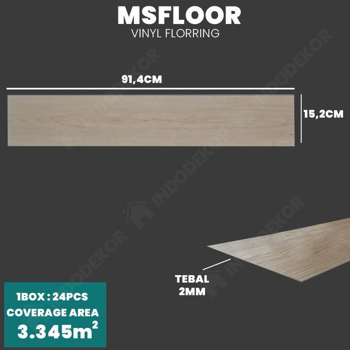 Lantai Kayu Vinyl MSFLOOR Tebal 2mm - KHUSUS BANDUNG