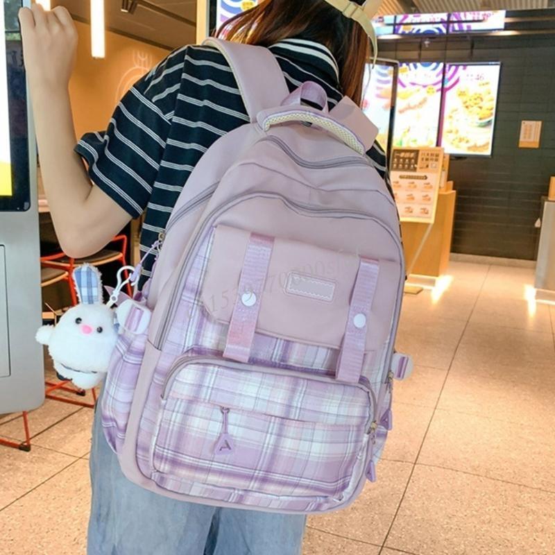 Girl Lovely Rucksack Book Bag Large Capacity Daypacks Aesthetic Backpack J60B