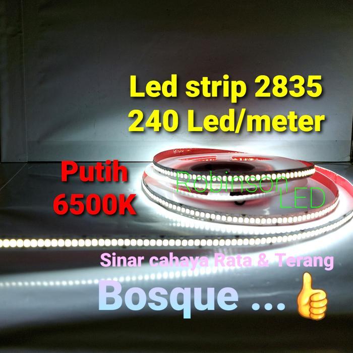 LAMPU LED STRIP 2835 240 MATA INDOOR PUTIH / STRIP LED 240LED 12V