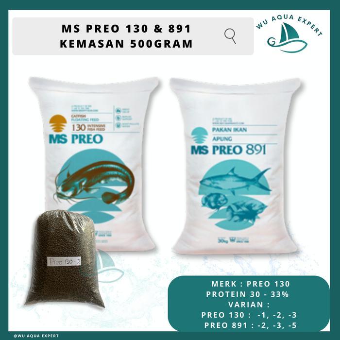 PREO 320 Pelet Pakan Ikan Gurami, Nila, Lele, Patin, Bandeng, Mas, Mujaer Ikan Ternak MS Matahari