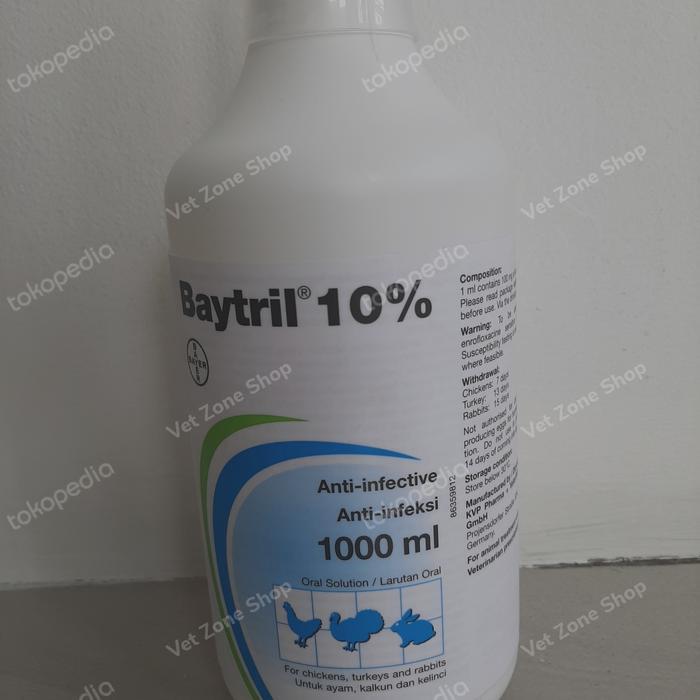 BAYTRIL OS 10% - OBAT UNTUK UNGGAS