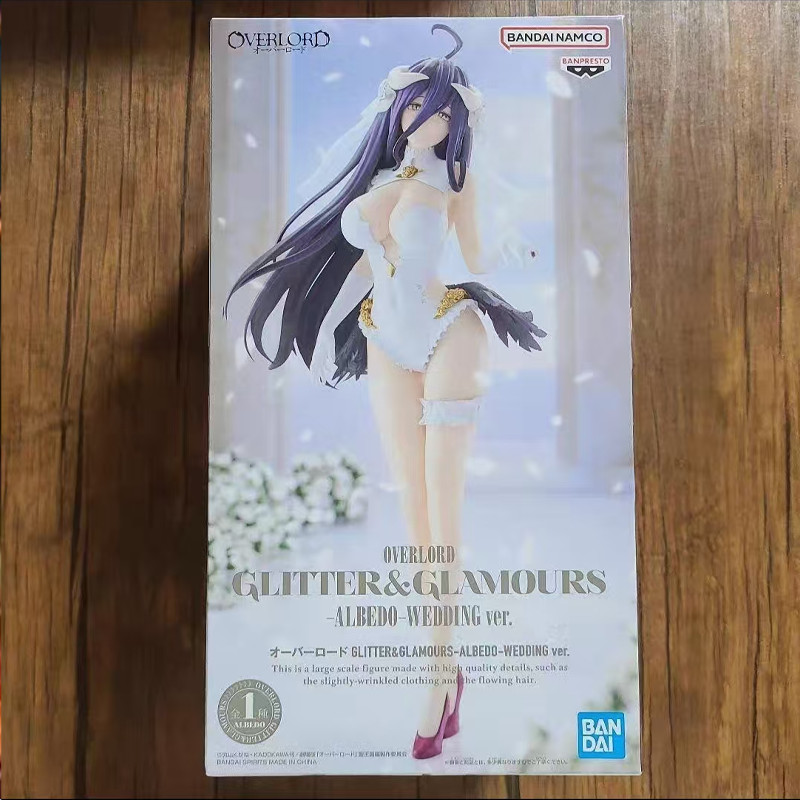 Genuine Original Bandai Banpresto Overlord Glitter&glamours Albedo Wedding Ver Anime Figure Model