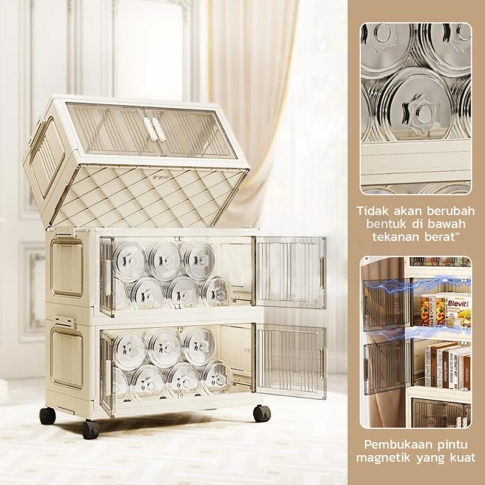 Lemari Plastik Susun Besar - Lemari Pakaian Anak & Bayi, Rak Baju Multifungsi, Organizer Hemat