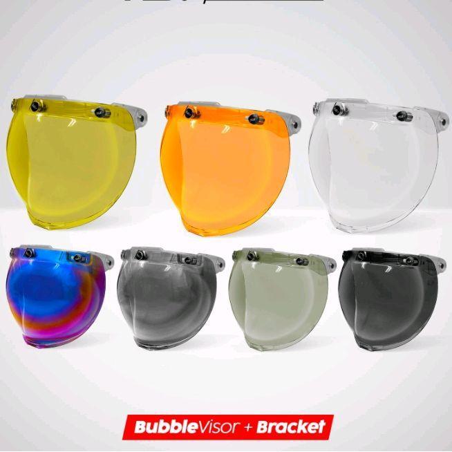 Visor Helm Retro Buble Snail + Bracket