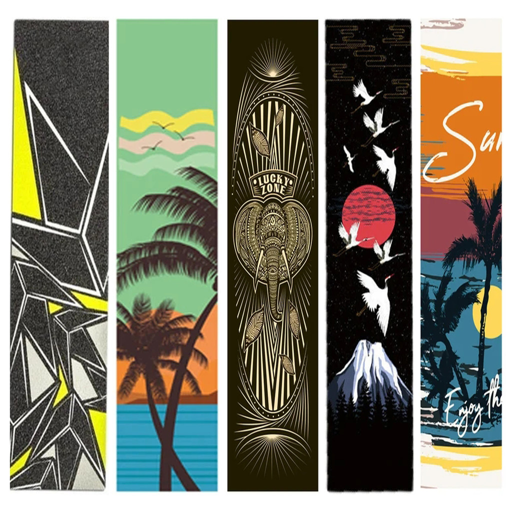120cm Griptapes Anti-Slid Sandpaper Colorful Graphic Dancing Longboard Griptapes Long Board Grip