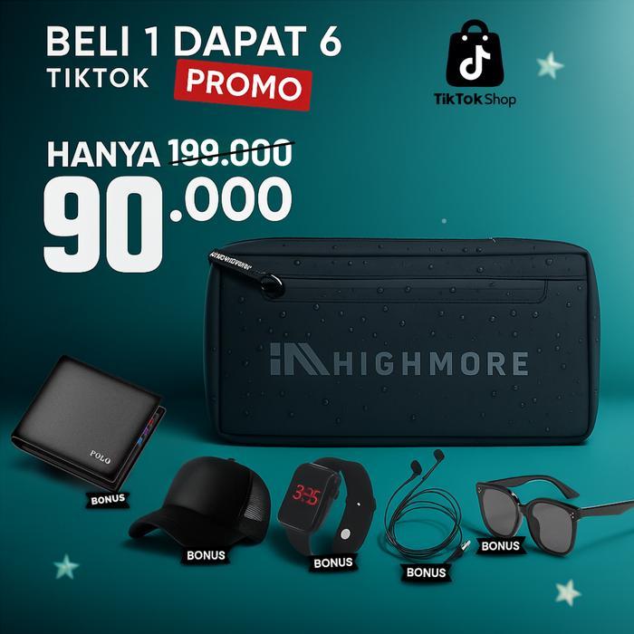[Beli 1 Dapat 6]Combo Hemat Sale 2026 Highmore Struick Promo Bundling Beli 1 Dapat 6 Bahan Kulit Pu