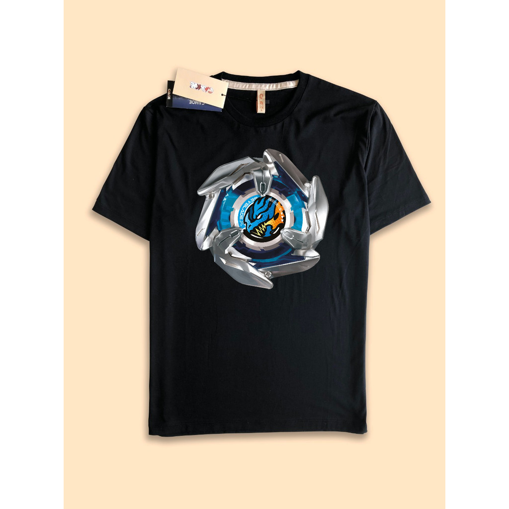 Kaos Tshirt Anime Beyblade X Gear Chip logo Dran dagger